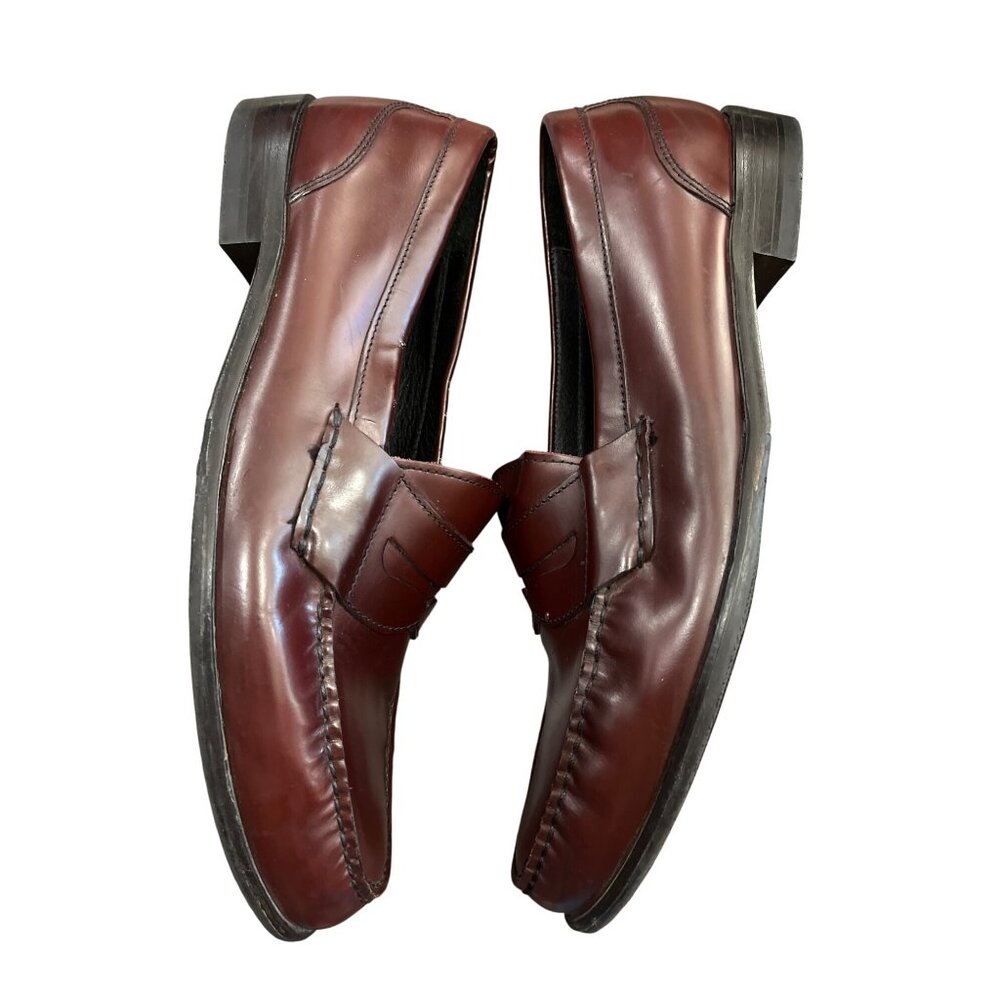 Cole Haan Mens Leather Burgundy Loafers Size 11 SKU 8940 - Picture 3 of 7